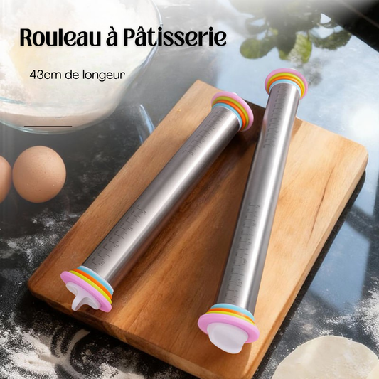 Rouleau à Pâtisserie en Inox 43cm