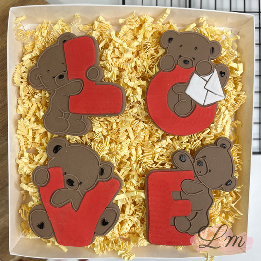 #027 - Kit de 4 LOVE Ourson