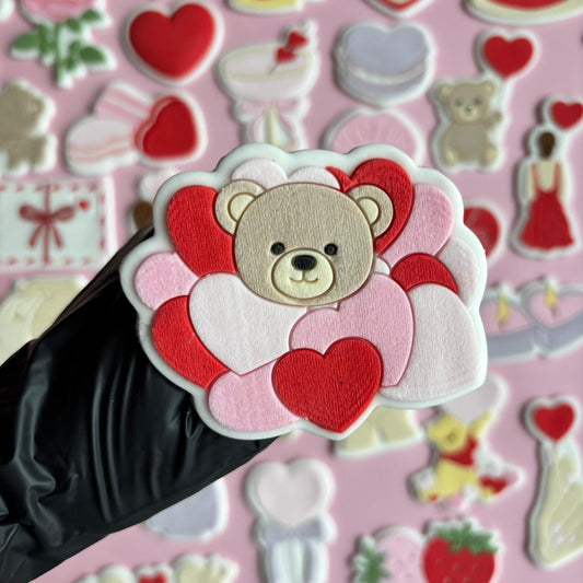 #064 - Tête d'Ourson avec Coeurs