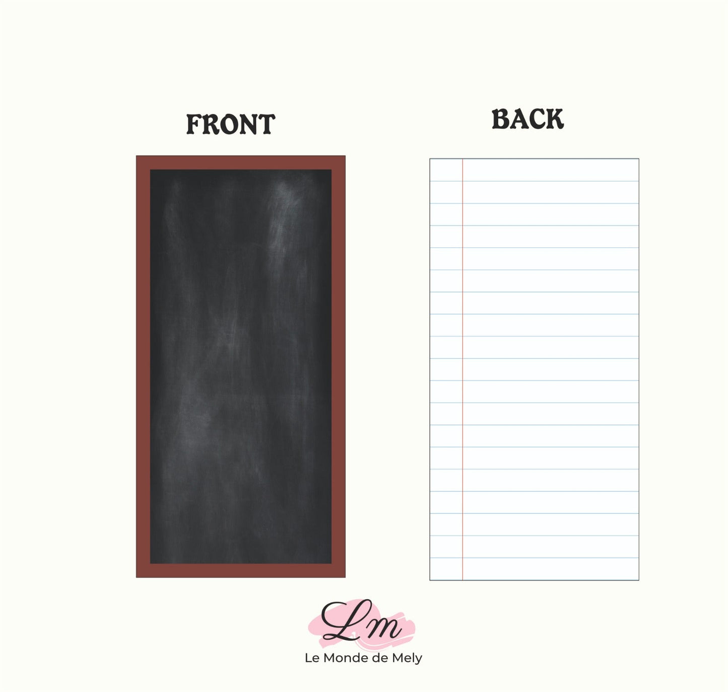 Cartes SCHOOL - 10x20cm